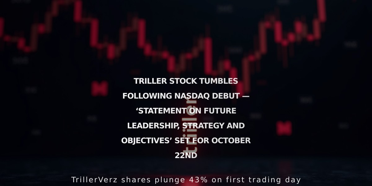 Triller's NASDAQ Debut Sees 23% Stock Drop Ahead of Strategic Update