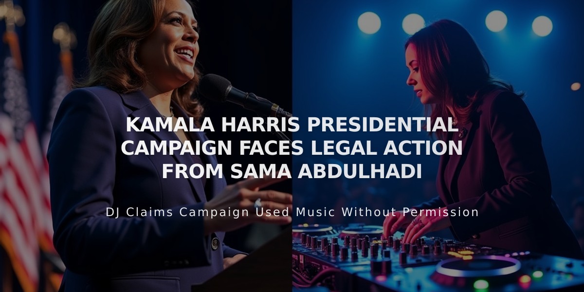 Palestinian DJ Sama Abdulhadi Sues Kamala Harris Campaign Over Unauthorized Image Use