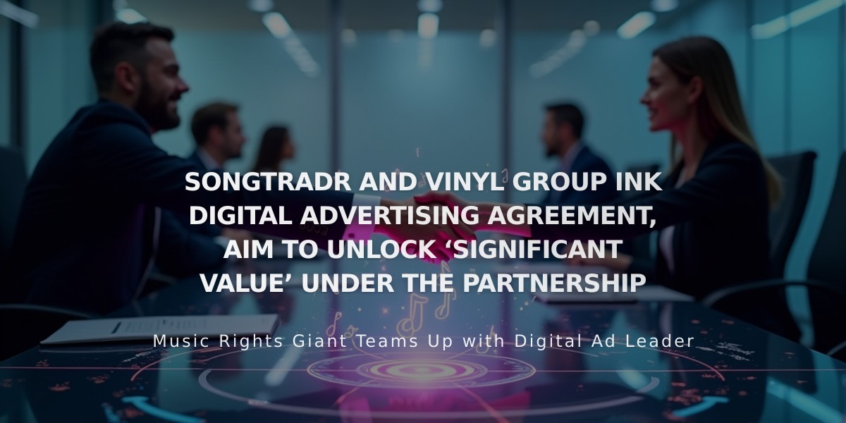 Songtradr and Vinyl Group Partner to Revolutionize Digital Music Advertising Globally