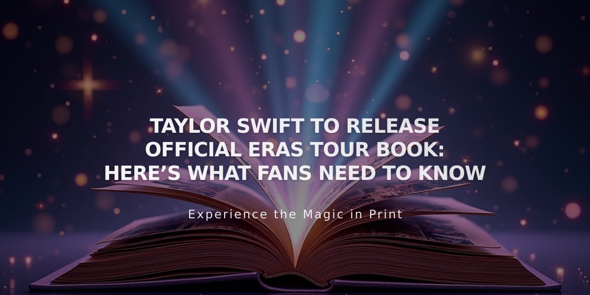 Taylor Swift Announces 256-Page Eras Tour Book with 500+ Exclusive Photos