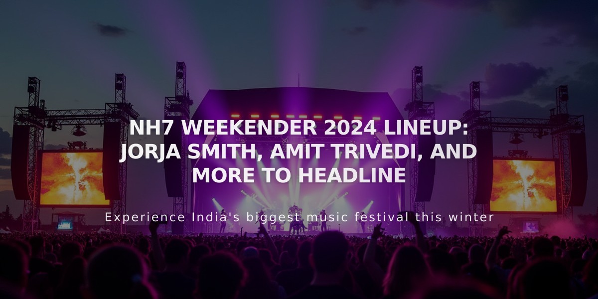 NH7 Weekender 2024: Jorja Smith, Amit Trivedi Lead Star-Studded 15th Anniversary Lineup