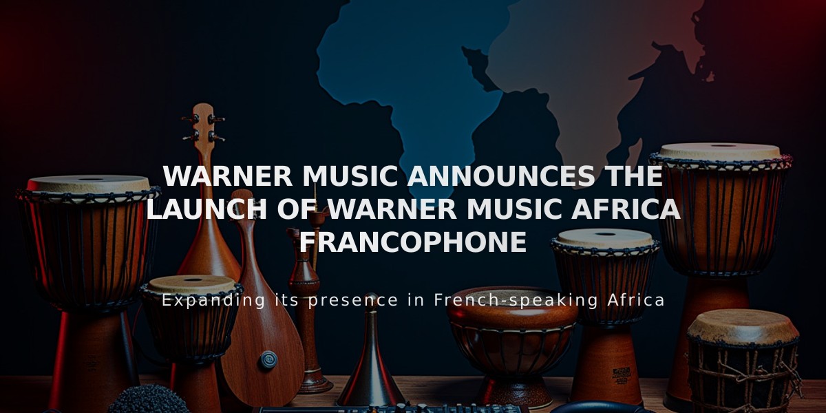 Warner Music Launches New Division to Unite French-Speaking Africa and France