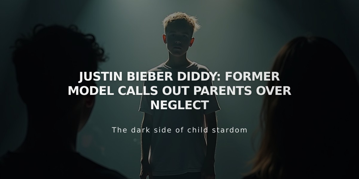 Justin Bieber and Diddy: Ex-Playboy Model Blasts Parents Over Teen Star's Protection