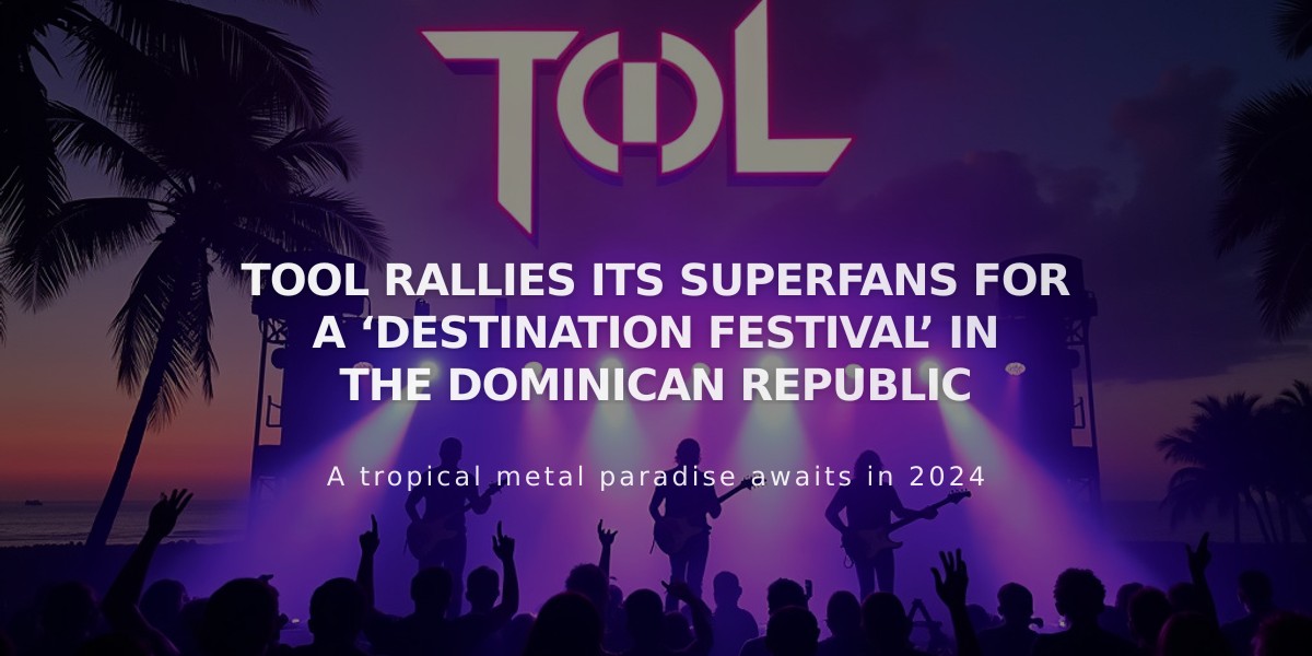 Tool Announces First Caribbean Festival with Primus, Mastodon at Dominican Resort