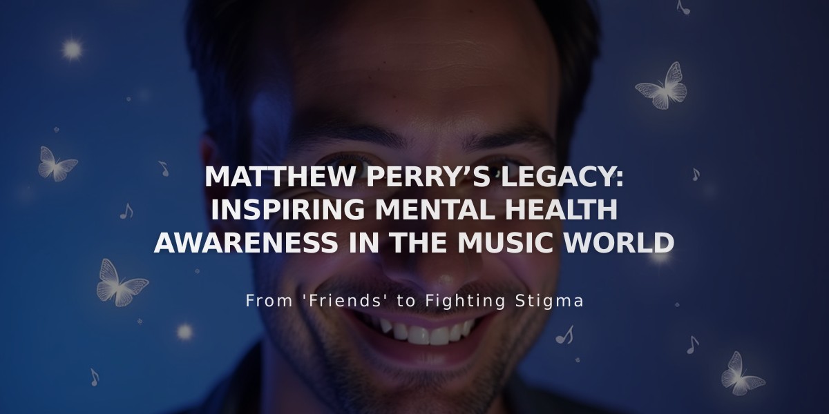 Matthew Perry's Mental Health Journey Paved the Way for Musicians' Openness