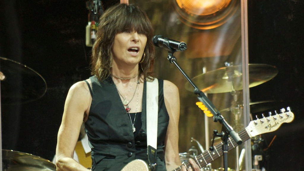 Chrissie Hynde performing with The Pretenders