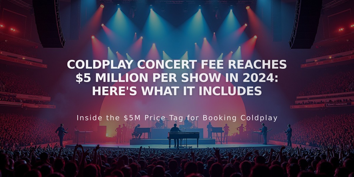 Coldplay Concert Fee Reaches $5 Million Per Show in 2024: Here's What It Includes