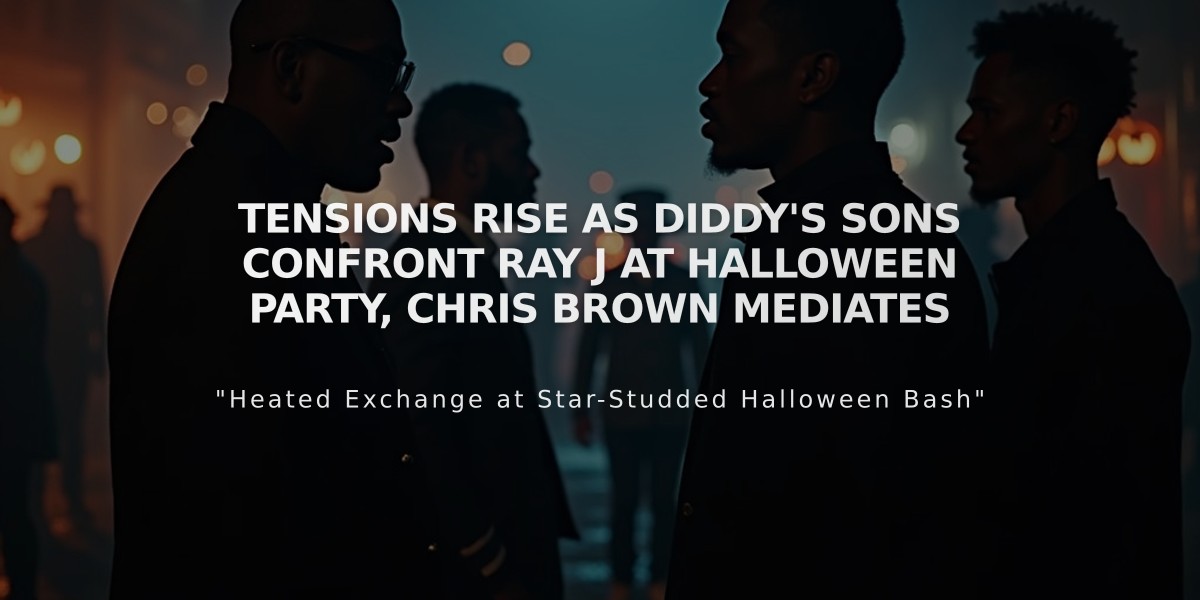 Tensions Rise as Diddy's Sons Confront Ray J at Halloween Party, Chris Brown Mediates