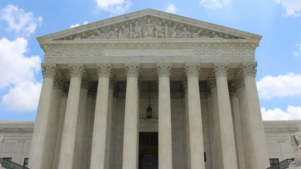 Supreme Court building facade in daylight