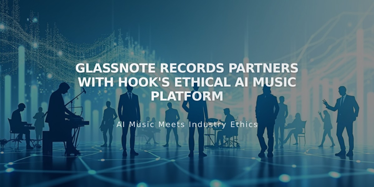 Glassnote Records Partners With Hook's Ethical AI Music Platform