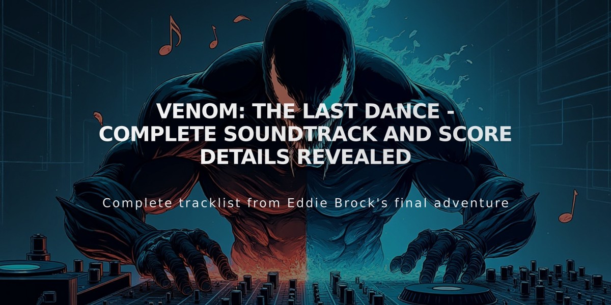 Venom: The Last Dance - Complete Soundtrack and Score Details Revealed