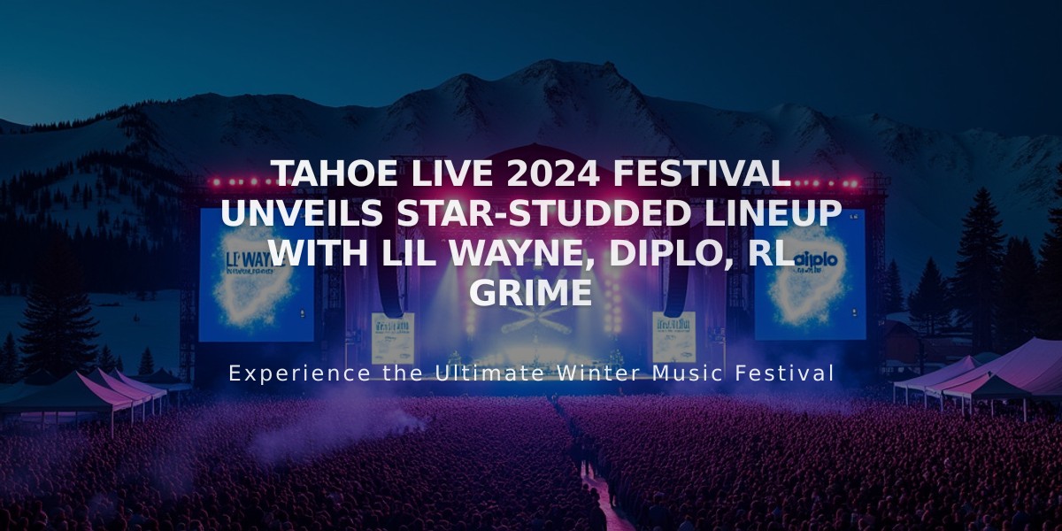 Tahoe Live 2024 Festival Unveils Star-Studded Lineup with Lil Wayne, Diplo, RL Grime