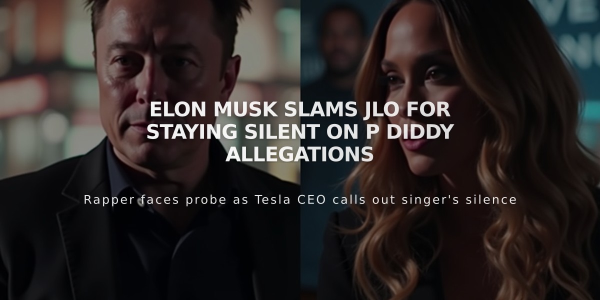 Elon Musk Slams JLo for Staying Silent on P Diddy Allegations