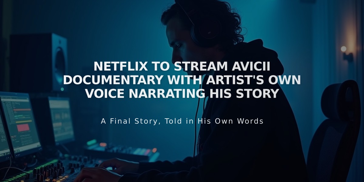 Netflix to Stream Avicii Documentary with Artist's Own Voice Narrating His Story