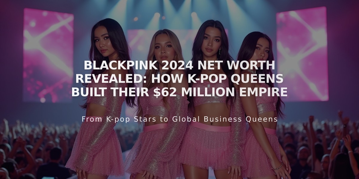 BLACKPINK 2024 Net Worth Revealed: How K-pop Queens Built Their $62 Million Empire