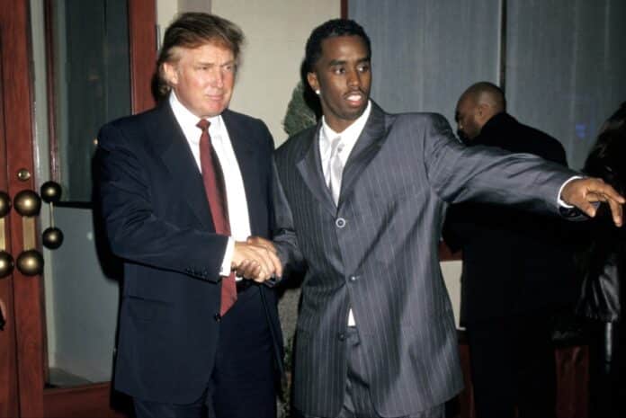 Trump and Diddy handshake