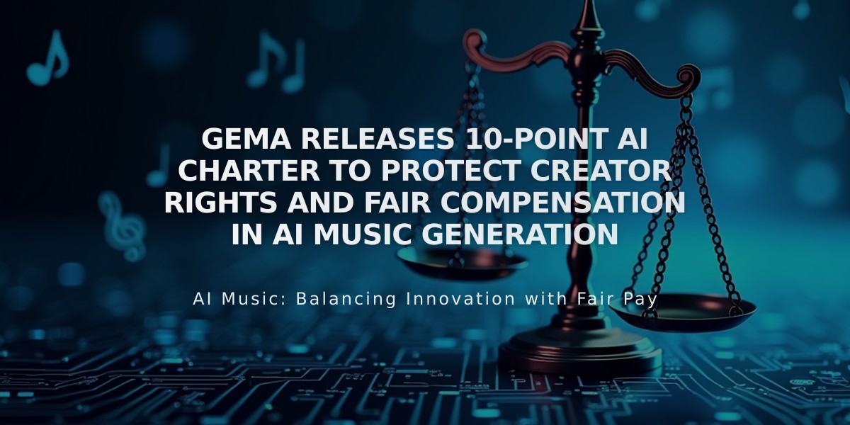 GEMA Releases 10-Point AI Charter to Protect Creator Rights and Fair Compensation in AI Music Generation