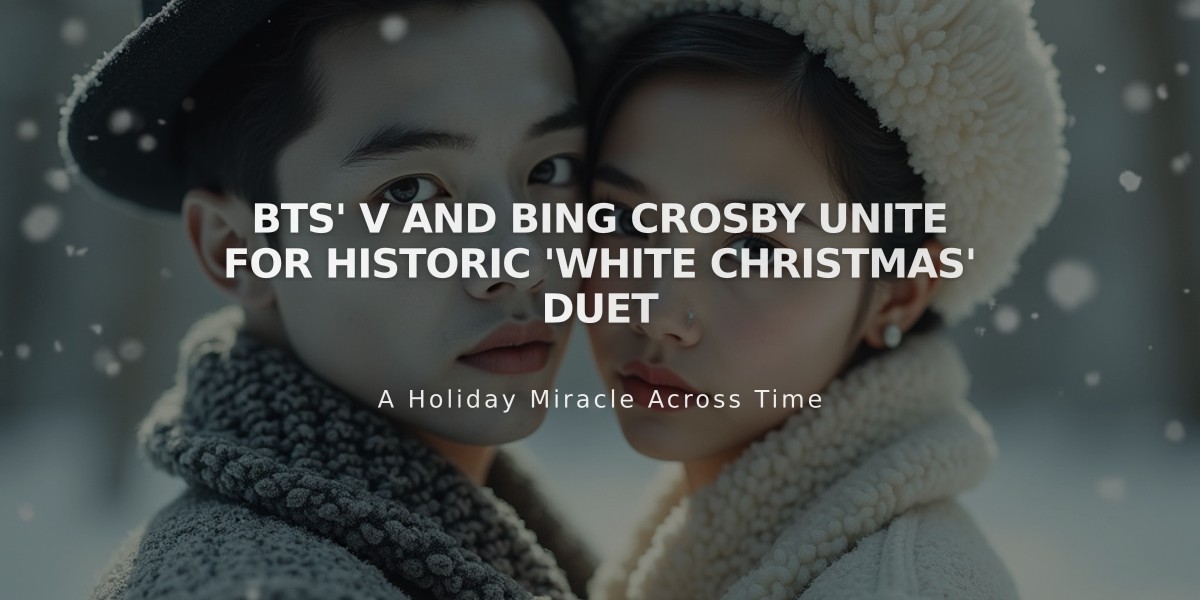 BTS' V and Bing Crosby Unite for Historic 'White Christmas' Duet