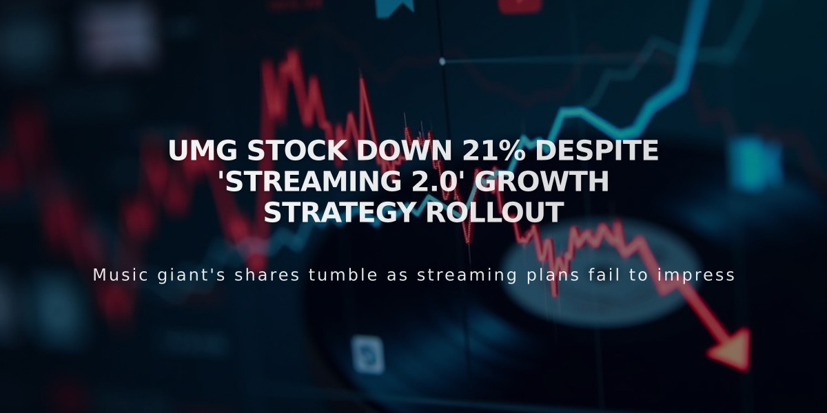 UMG Stock Down 21% Despite 'Streaming 2.0' Growth Strategy Rollout