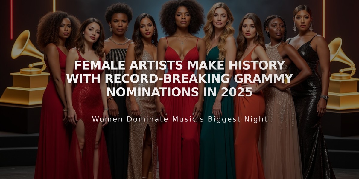 Female Artists Make History with Record-Breaking Grammy Nominations in 2025