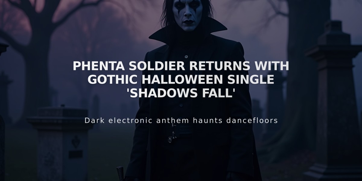 Phenta Soldier Returns with Gothic Halloween Single 'Shadows Fall'