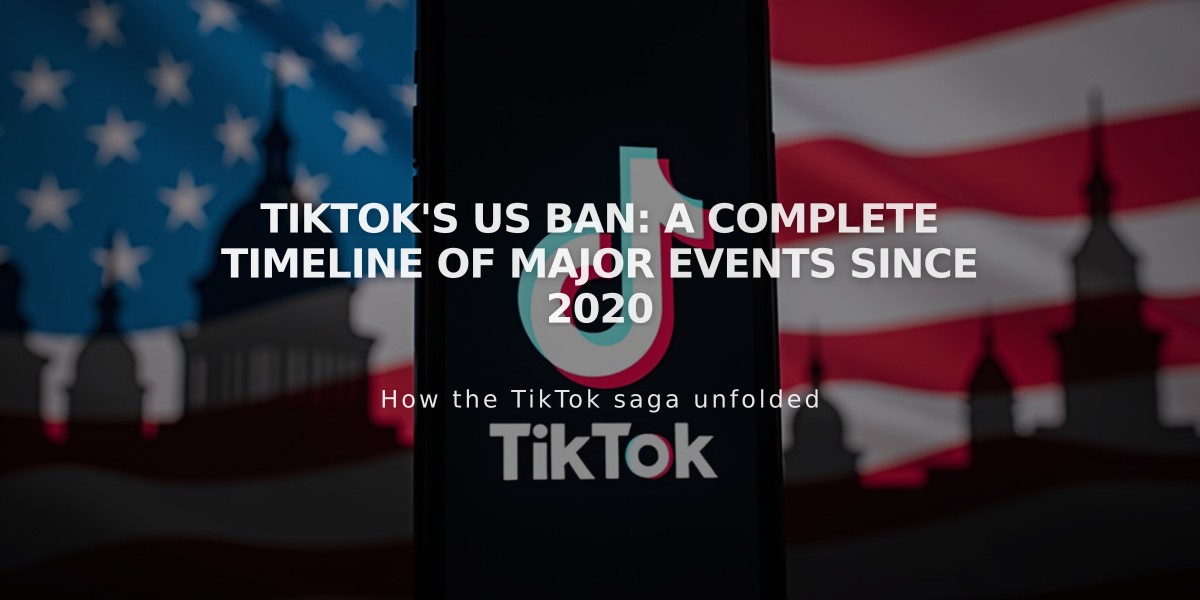 TikTok's US Ban: A Complete Timeline of Major Events Since 2020