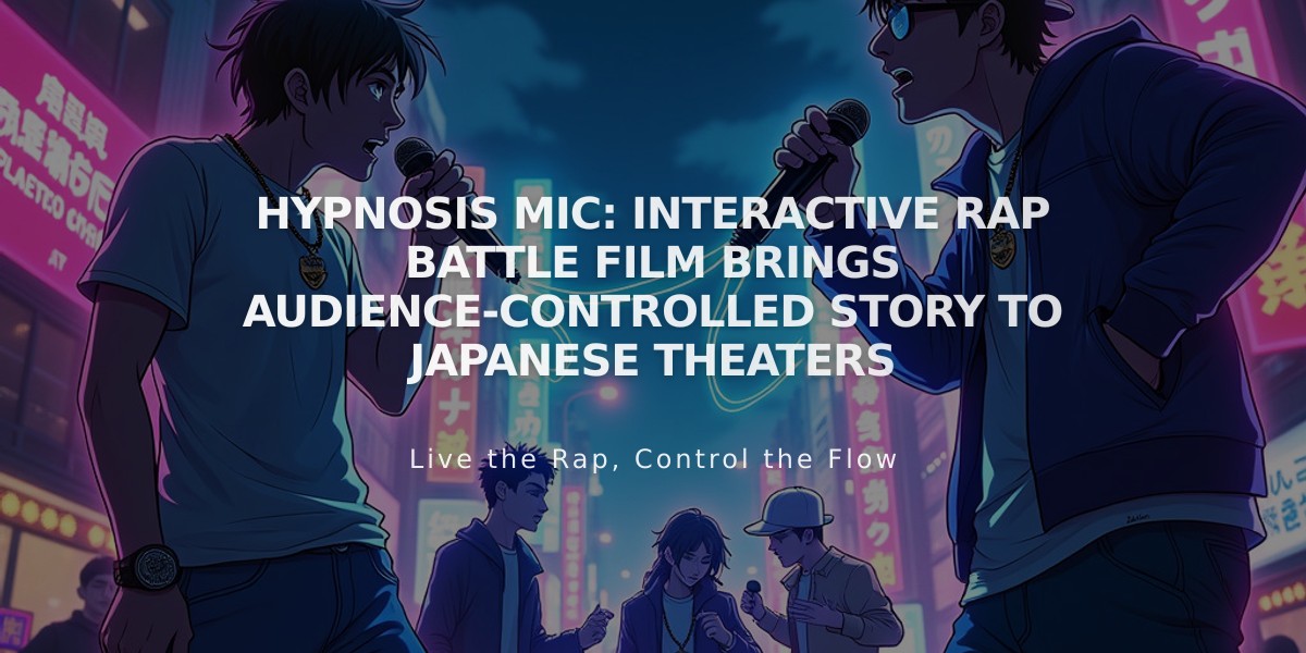 Hypnosis Mic: Interactive Rap Battle Film Brings Audience-Controlled Story to Japanese Theaters