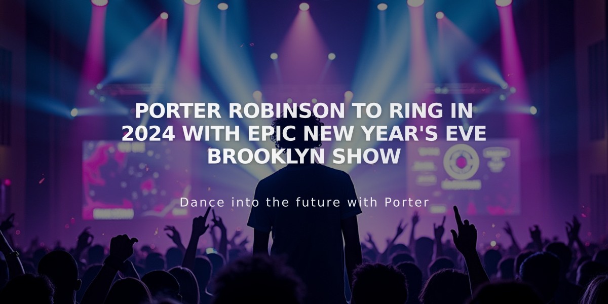 Porter Robinson to Ring in 2024 with Epic New Year's Eve Brooklyn Show