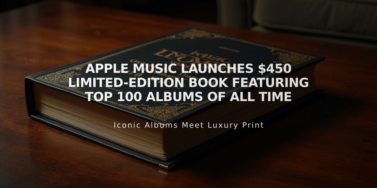 Apple Music Launches $450 Limited-Edition Book Featuring Top 100 Albums of All Time