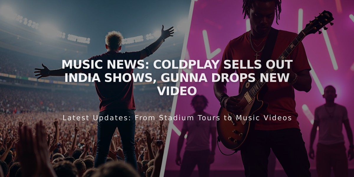 Music News: Coldplay Sells Out India Shows, Gunna Drops New Video