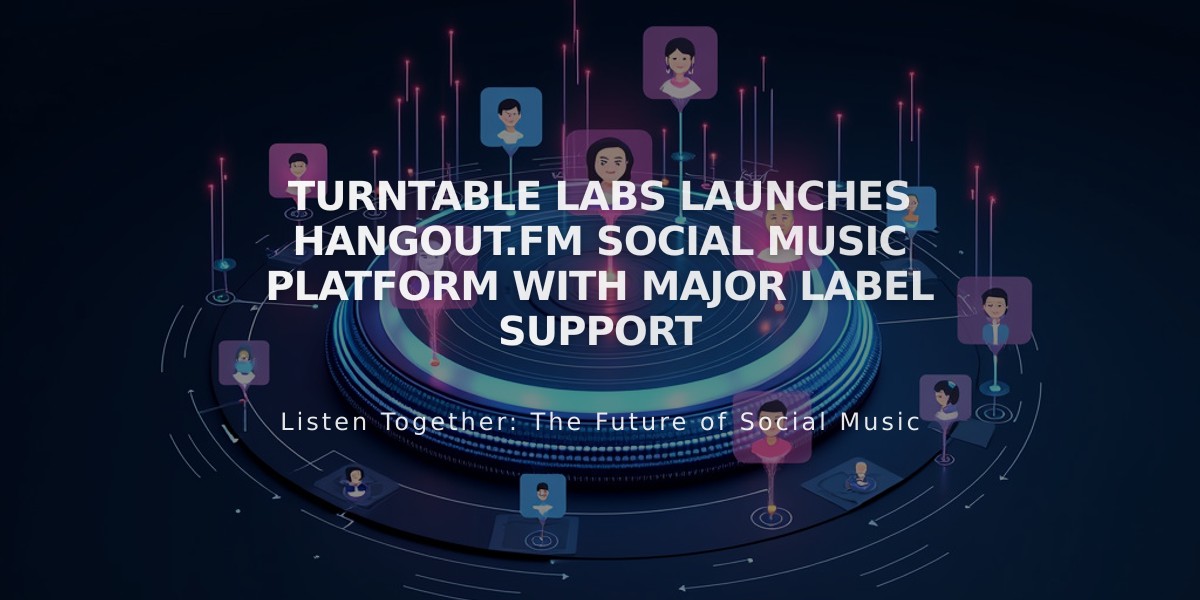 Turntable Labs Launches Hangout.fm Social Music Platform with Major Label Support