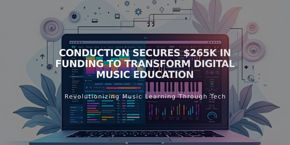 Conduction Secures $265K in Funding to Transform Digital Music Education