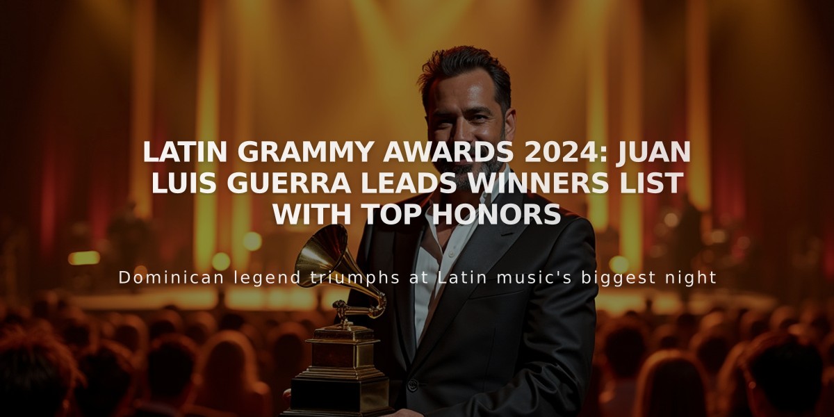 Latin Grammy Awards 2024: Juan Luis Guerra Leads Winners List with Top Honors