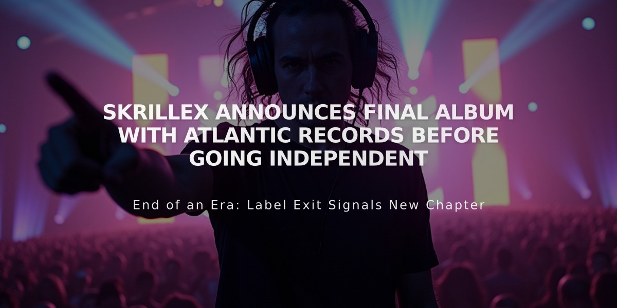 Skrillex Reveals Final Atlantic Records Album, Charts Path to Independence