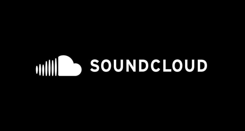 SoundCloud logo in white on black