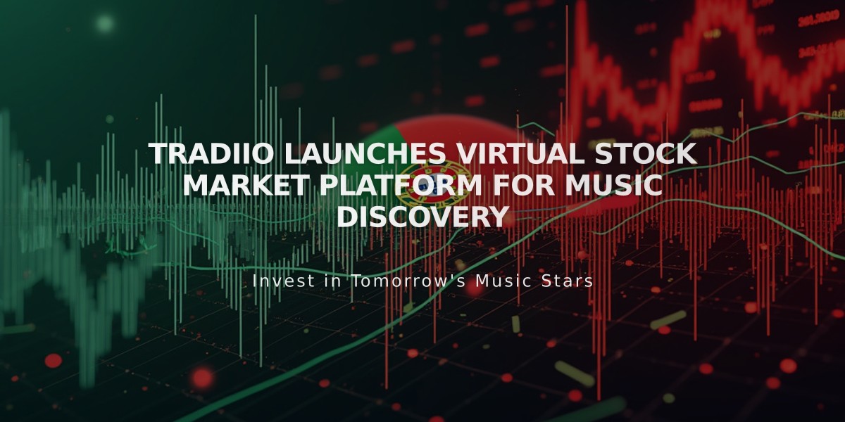 Tradiio Launches Virtual Stock Market Platform for Music Discovery