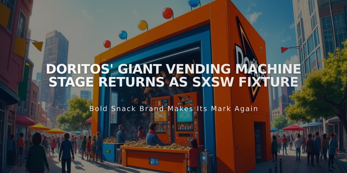 Doritos' Giant Vending Machine Stage Returns as SXSW Fixture