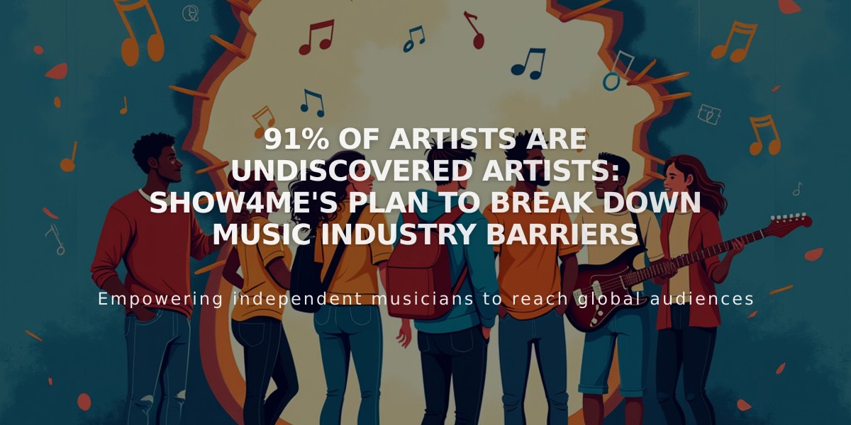 91% of Artists Are Undiscovered Artists: Show4me's Plan to Break Down Music Industry Barriers