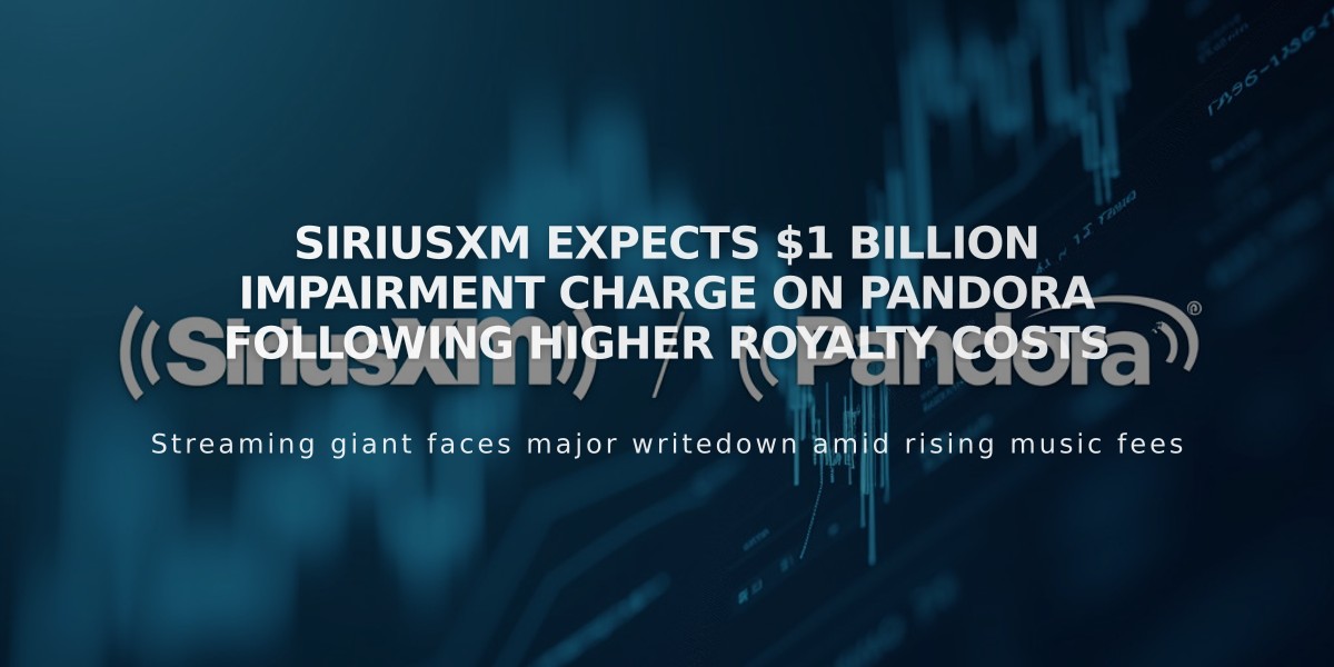 SiriusXM Expects $1 Billion Impairment Charge on Pandora Following Higher Royalty Costs