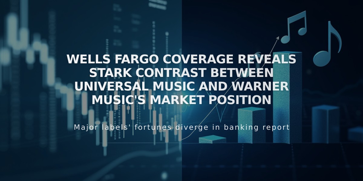 Wells Fargo Coverage Reveals Stark Contrast Between Universal Music and Warner Music's Market Position