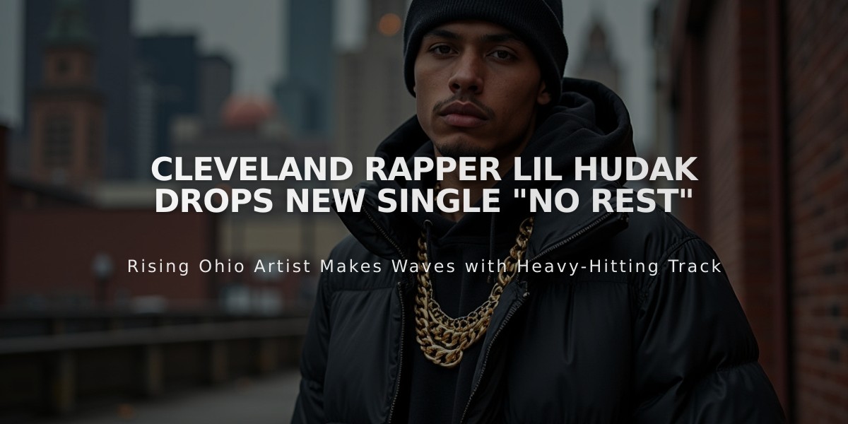 Cleveland Rapper Lil Hudak Drops New Single "No Rest"