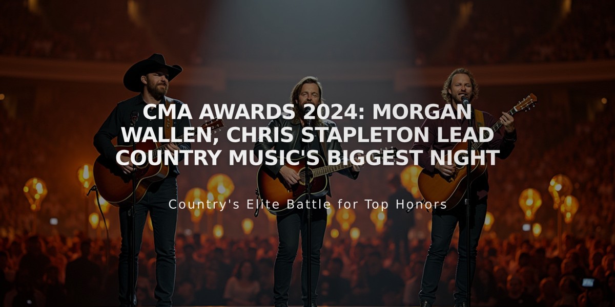 CMA Awards 2024: Morgan Wallen, Chris Stapleton Lead Country Music's Biggest Night