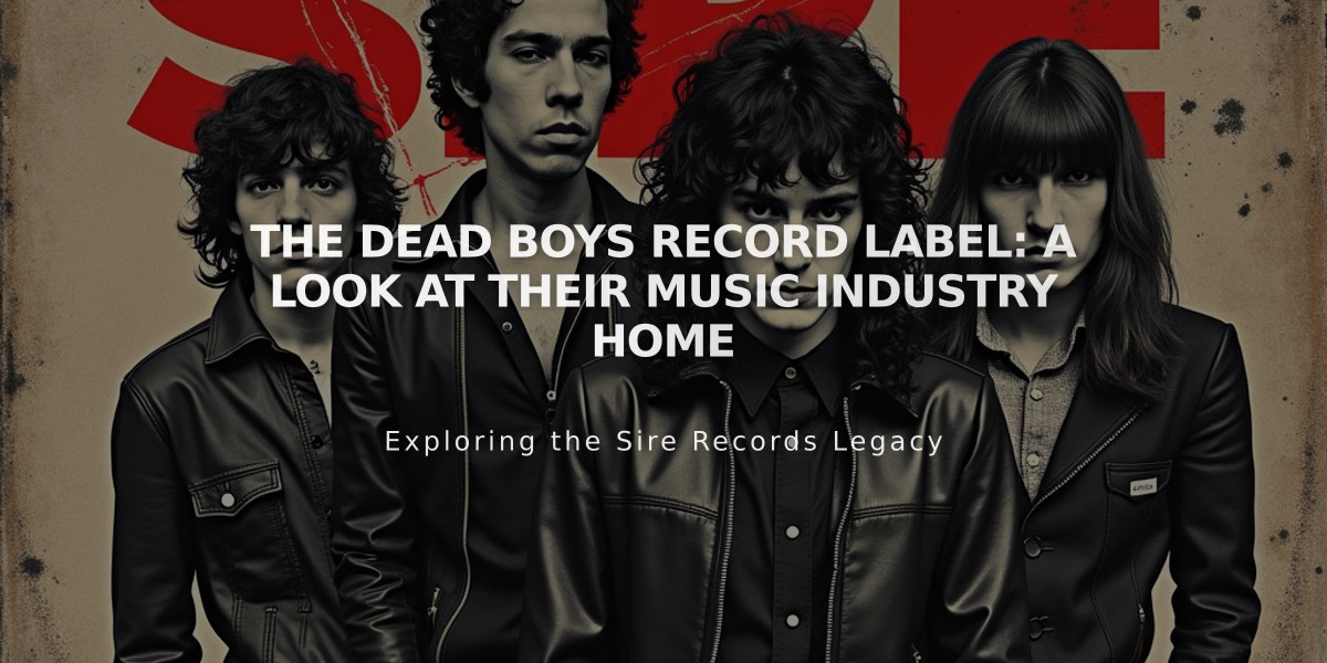 The Dead Boys Record Label: A Look at Their Music Industry Home