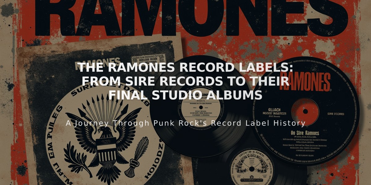 The Ramones Record Labels: From Sire Records to Their Final Studio Albums