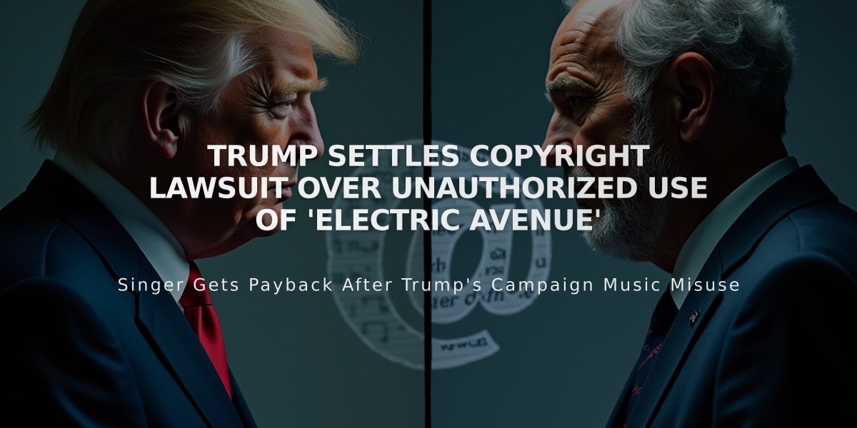 Trump Settles Copyright Lawsuit Over Unauthorized Use of 'Electric Avenue'