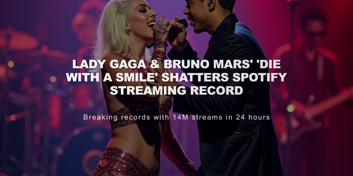 Lady Gaga & Bruno Mars' 'Die With a Smile' Shatters Spotify Streaming Record