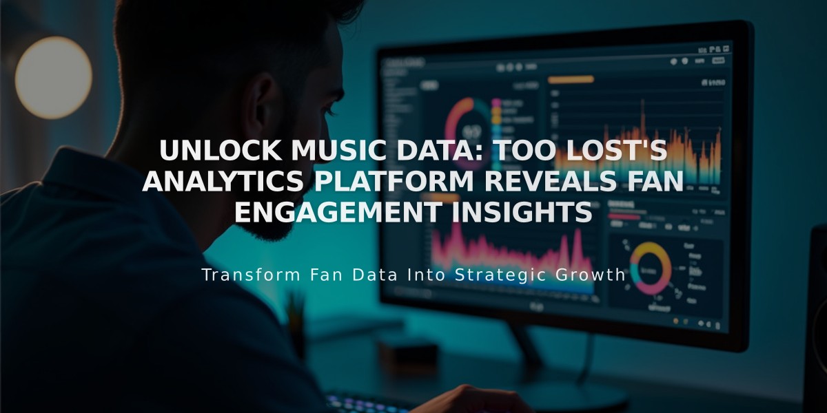 Unlock Music Data: Too Lost's Analytics Platform Reveals Fan Engagement Insights