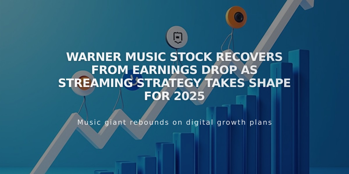 Warner Music Stock Recovers From Earnings Drop as Streaming Strategy Takes Shape for 2025