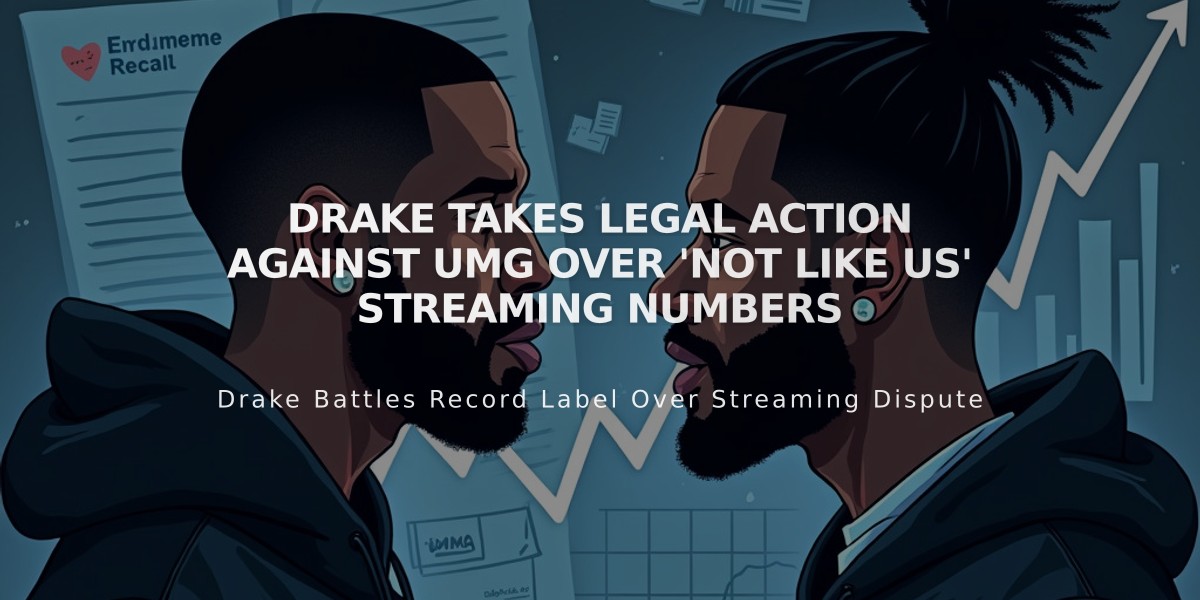 Drake Takes Legal Action Against UMG Over 'Not Like Us' Streaming Numbers