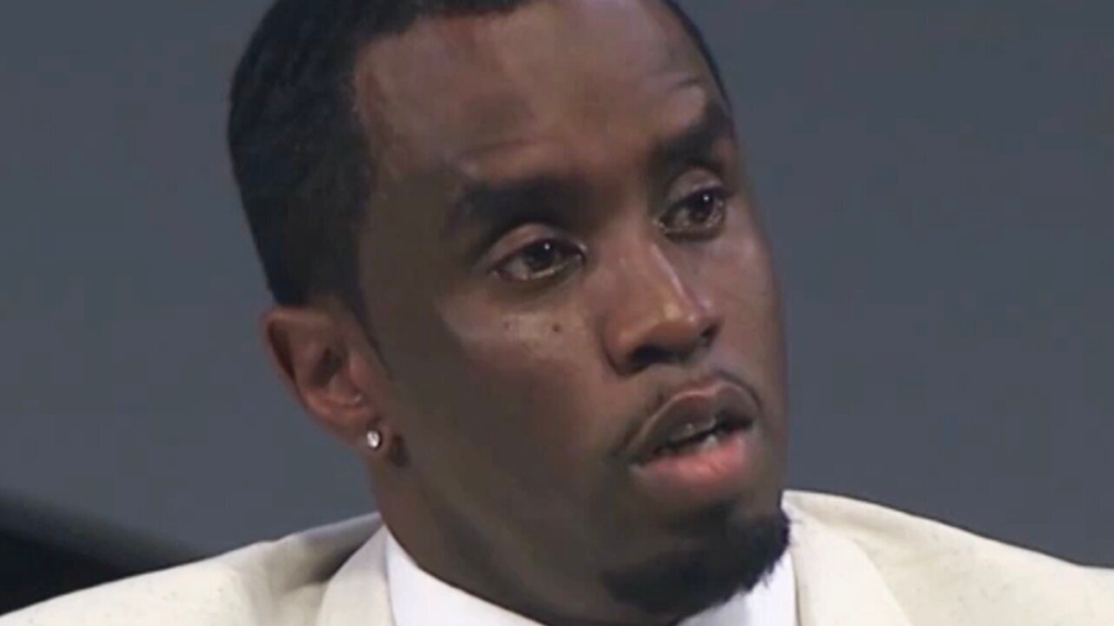 Diddy's stern facial expression